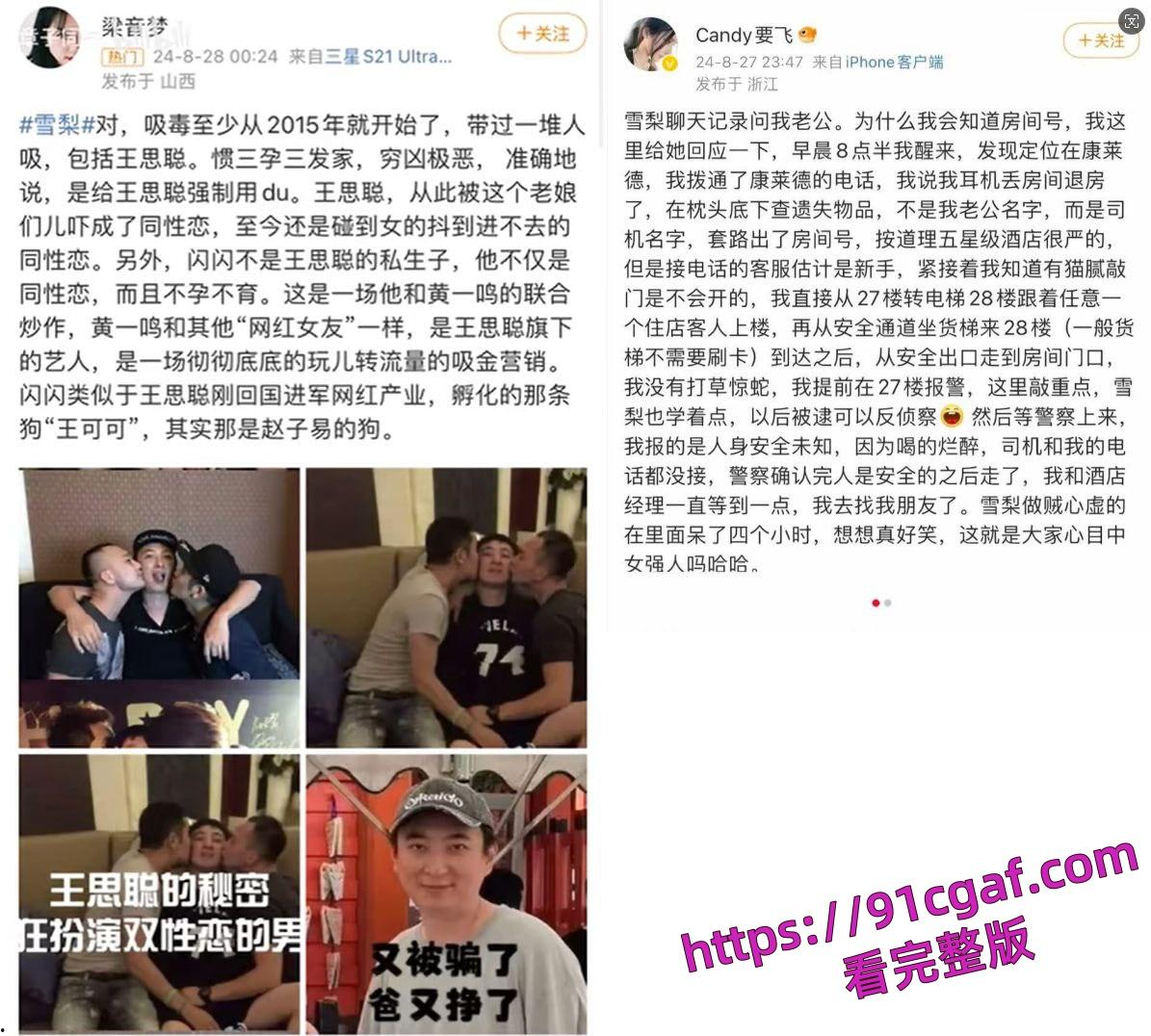 王思聪前女友雪梨当小三及吸毒被曝光 同时王思聪还被曝是个双性恋-6